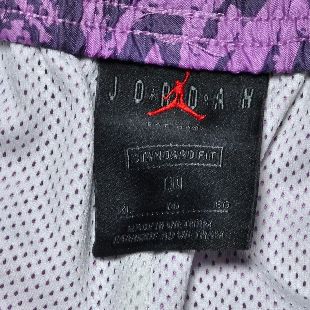 Jordan Flight Mens XXL Purple Abstract Basketball Net Swim Trunks Board Shorts